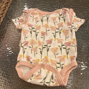 cloud island Floral Baby Onesie size 3-6 months